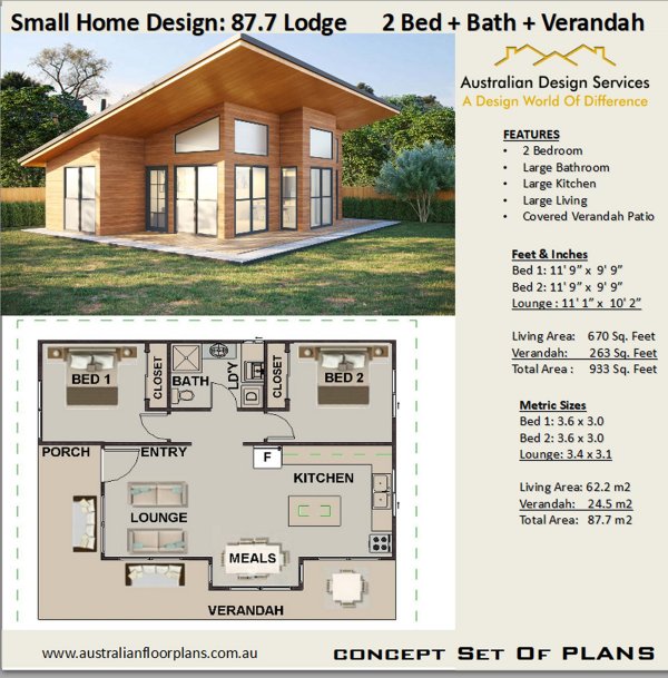 H2 Bedroom Small & Tiny Home Planostel Home Plan